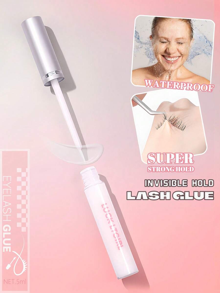 5ml Eyelash Glue, Clear And Firm After Drying, Suitable For Daily Use False Eyelashes, Convenient Travel Set