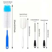 2/4/9pcs Long Handle Bottle Brush Tube Cleaning Lab Set, Cup Cleaning Brush, Suitable For Cleaning Narrow Mouth Beer Bottles, Wine Decanters, Tubes, Lids, Sinks, Bottle Cap Covers - A - View 9