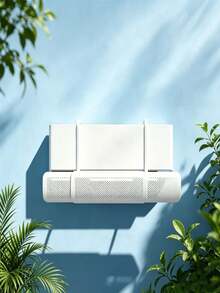 1PC Home Telescopic Air Conditioner Deflector, Universal Wall-Mounted Airflow Guide Cover, 3-In-1 Windproof Dustproof Shield For Postpartum Moms And Baby Room - White - View 1