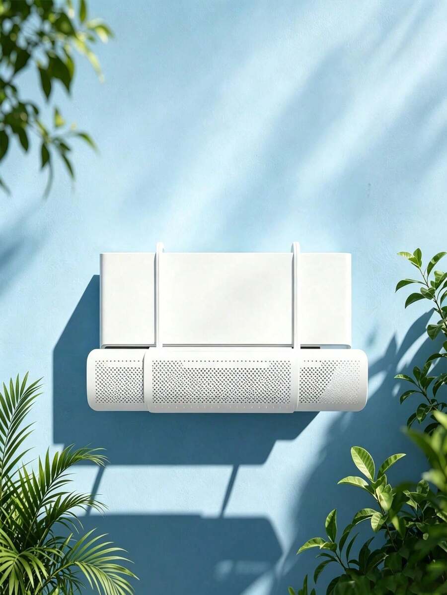 1PC Home Telescopic Air Conditioner Deflector, Universal Wall-Mounted Airflow Guide Cover, 3-In-1 Windproof Dustproof Shield For Postpartum Moms And Baby Room - White - View 1