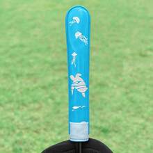 1PC Marine Life Embroidered Golf Alignment Stick Cover, Premium PU Golf Direction Rod Sleeve, Durable Golf Training Accessory For Men & Women - Multicolor - View 9