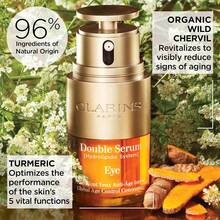 Clarins DOUBLE SERUM EYE | Anti-Aging Eye Treatment | Visibly Smoothes, Firms, Hydrates And Revitalizes For More Youthful-Looking Eyes In Just 7 Variant 1 - 雙效精華眼霜,0.6盎司 - 查看 3