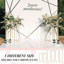 12 Pcs Metal Flower Stand With Hammer,Wedding Centerpieces,Party Decor, 3 Sizes - 1 - View 5