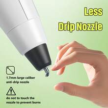 Narbell 4V Cordless Glue Gun, 12s Fast Preheating Glue Gun, Type-C Rechargeable With 2000mAh Battery, 7mm*30 Glue Sticks, Smart Shut-Off, Ideal For DIY/Handmade Projects/Repair - Light Grey - View 4