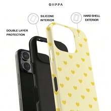 [24h Shipping From DE/FR/ES]Apple 17 16  22 23 24 25 26 Galaxy Phone Case: GllPPA WILDCLAN Matte Yellow Heart 2 In 1 With Film/Durable Dual-Layer Case/Superior Protection/Durable/Case For IPhone 17/16/15/14/13/12/11/8/7 Pro Max/Plus/Mini/XS/XR/17e/Compatible With  Galaxy - 1 Piece Of Picture Color - View 6