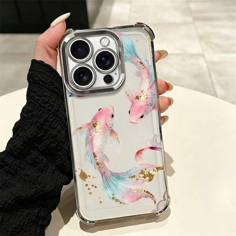 Koi Modern Design Cell Phone Case With Full Drop Protection And Features, Suitable For Multiple Mobile Models Such As 5 Series Up To 17 Pro Including Plus, Pro, Pro And 16e, A And S Series With A03, A04, A04e, A05, A06, A12, A15, A22, A32, A34, A35, A54, A55, S23, S24 Ultra, Moto G52, G54, G84, C40, C65, M5s, M6 Pro 4G, X5, Pro And 9A, A3, Note 11 4G, Comfortable And Durable Case For Everyday Personal Use - 多色1 - 查看 1