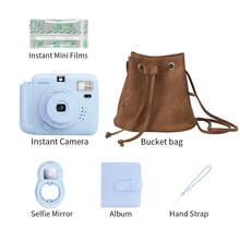 Popoto Instant Camera Set, Includes Selfie Mirror And Camera Storage Bucket Bag, Compact And Portable Essential For Travel, Auto Exposure Built-In Flash, Center-Axis Viewfinder For Offset-Free Photos, Capture Beach Sunset, Summer Party, Graduation Prom Unforgettable Moments (Battery Not Included) - View 13