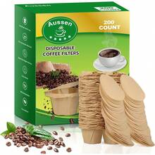 200 Pack Universal  Paper Filters – Compatible With All  Single Serve Brands & Reusable Pods, Natural Brown, Easy Clean, -Friendly, Perfect For Rich Smooth Brew (200ct) - Natural - View 8