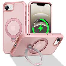 Phone Case: Compatible With IPhone 17 Pro Max Air / 15 / 14 / 16 Plus; Supports Magnetic Attachment And Features An Anti-Slip, Semi-Transparent Design. - 粉色 - 查看 4