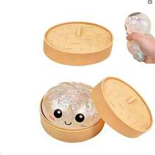 1 pieza Bola de estrés con purpurina de colores, diseñada como una pieza de arte sensorial para las yemas de los dedos para jóvenes urbanos modernos y profesionales, replicando perfectamente la forma clásica de la vaporera tradicional china y los exquisitos dumplings - Multicolor - Ver 9