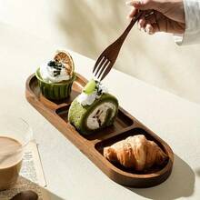 Acacia Wood Cutting Board With Handle, Easy To Clean Multi-Functional Food Tray, Suitable For Steak, Bread, Fruit, Cheese And Vegetables, Perfect For Home Kitchen, Picnic And Daily Breakfast Preparation - View 11