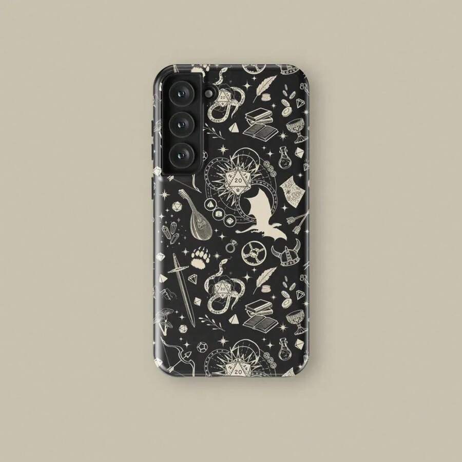 Capa com Design Floral Animals Of The Dark Night para iPhone 17 16 15 14 13 12 11 Pro Max, Capa Floral para Samsung S21 S22 S23 S24 S25 Ultra - Capa resistente com acabamento fosco - Ver 1