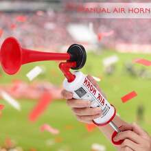 Portable Manual Air Horn, High-Intensity Sound, Suitable For Boats, Cars, Sporting Events, And Emergencies - Red - View 11