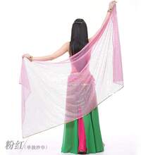 A Belly Dance Scarf With Rectangular, Glittery, Dot-Patterned Fabric. Available In Multiple Colors. Perfect For Dance Accessories, Dance Headbands, And Dance Performances. - Multicolor - View 9