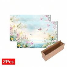 1件裝蝴蝶花卉印花吸水餐盤瀝水墊，咖啡機檯面吸水墊，水槽排水墊，柔軟水龍頭吸水墊，水槽杯墊，廚房用品，浴室用品 - 彩色 - 查看 14