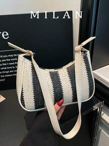 Bolso de Hombro Versátil y a la Moda, Bolso Casual Diario para Mujer - Negro - Ver 2