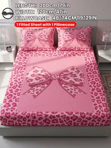 2/3pcs Printed Bedding Set (1 Fitted Sheet + 1/2 Pillowcases, Pillow Inserts Not Included), Skin-Friendly Comfortable Mattress Protector, Soft And Breathable, Multiple Sizes Suitable For Twin/Full/Queen/King Beds, Machine Washable, Back To School - Multicolor - View 25