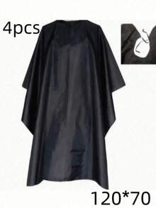 1/2/3/4/10pcs Premium Luxury Professional Hairdressing Aprons, Adjustable Buckle Design, Durable And Easy-To-Clean Fabric, Large Size Beauty Salon Capes - Adult Length, Breathable Quick-Dry Haircutting Capes, With Adjustable Shoulder Straps, Comfortable For Styling And Grooming, Easy To Clean, Lightweight, Fashionable Black Design - Black - View 11