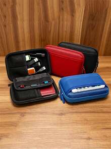Portable Power Bank Data Cable USB Hard Drive Phone Storage Bag Shockproof Protective Cover Travel Carry Case For External Hard Disk Powerbank Organizer Pouch, External Hard Disk Hard Drive Case, Digital Accessories Multi-Use Compact Organizer Box - View 5