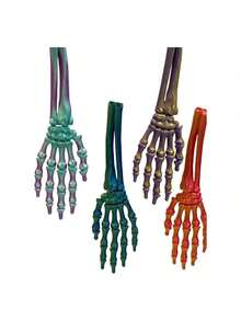 5pcs/Set 3D Printed Halloween Decorations, Christmas Decorations, Movable Joint Creative Collectible Figurines, Toys, New Year Gifts - Skeleton Hand - View 2