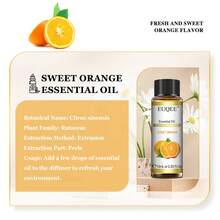 EUQEE 1 Bottle 10ml/0.33fl.Oz Sweet Orange Essential Oil, Suitable For Aromatherapy Diffusers, Humidifiers, Scented Candle Making, Bedding/Wardrobe Deodorization, Travel Portable, Long-Lasting Fragrance - Sweet Orange - View 4