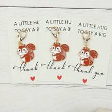 2pcs/3pcs Cute Squirrel Keychain, Comes With Thank You Card, Perfect Gift For Animal Lovers, Decorative Bag Charm, Car Key Accessory - Multicolor - View 9