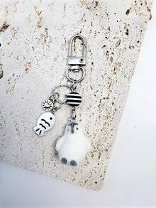 1pc Cute Animal Keychain With Fish Pendant, Fluffy Cartoon Charm, Suitable For Handbags And Backpacks, Beautiful Key Chain Accessory, Fashionable Bag Charm, Perfect For Daily Wear, Elegant Wallet Accessory, Suitable For Students And Office Workers, Soft Keychain Pendant, Gift For Friends And Fashion Enthusiasts, Decorative Metal Keychain, Can Be Used As Personalized Accessory - Multicolor - View 6