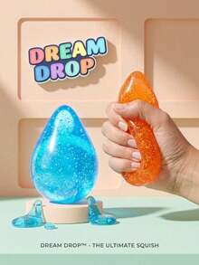 1pc Dreamy Glitter Teardrop Squishy Toy | Soft Slow Rebound Sensory Interactive Toy | Suitable For Children And Adults | Classroom Relaxation, Study Companion, Desktop Fun Interaction And Home Leisure Accessory | Back To School Surprise Gift | Classroom Reward Gift, Campus Exchange Gift, Birthday Party Favor | Soft Squeeze Toy | Sensory Toy | Desktop Companion Accessory - Multicolor - View 4