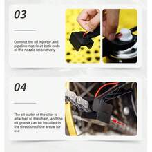 1/2PCS Motorcycle Chain Oiler Spray Lube Oiler Tool Mess-Free Chain Wax Chain Cleaner Attachment Chain Oil Applicator - A - View 10