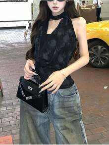 Women Tops - Black - View 3