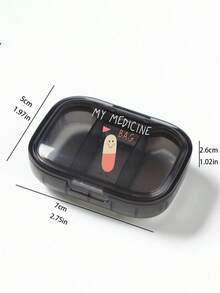 Portable Pill Box With Capsule, Mask, And Hand Sanitizer Patterns, Home And Travel Mini Pill Organizer, Waterproof And Moisture-Proof, Portable Jewelry Box, Travel Pill Box With Large Compartments, Weekly Medication Planner, Daily Medication And Vitamin Storage, Essential For Doctors And Nurses, Emergency Needs, Travel, Hiking, Emergency Rescue, Perfect Gift For Father's Day, Back To School, And Teacher's Day - Multicolor - View 11