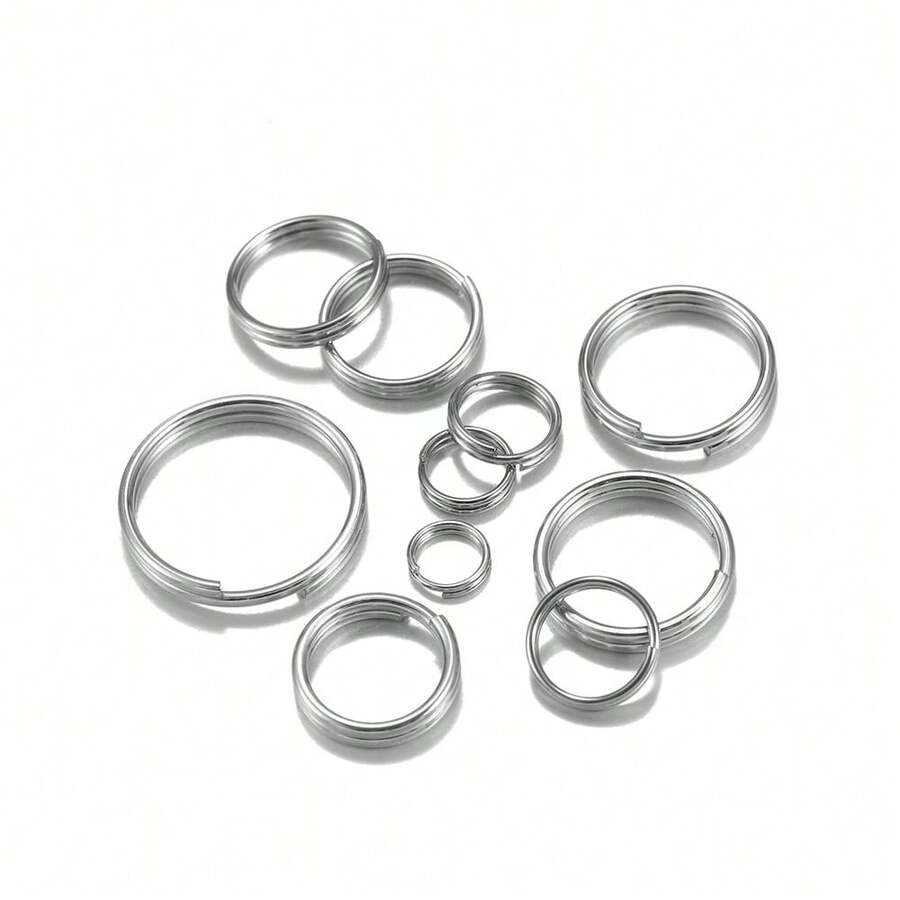 100pcs/Lot Stainless Steel Jump Ring Double Rings Double Loops Split ...