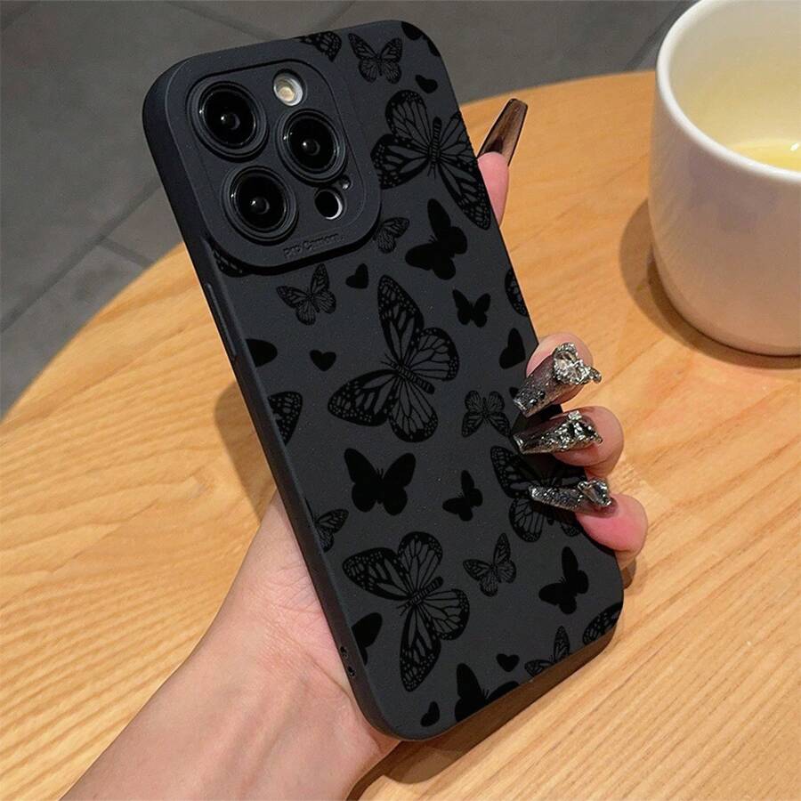 Funda para Teléfono - Funda Protectora Completa Anti-Caídas de TPU con Diseño de Lazo de Mariposa para Apple 6 7 8 X Xs Xr Xs Max 11 12 13 14 15 16 Pro Max - Estilo 1 - Ver 1