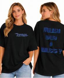 Drake Iceman | 'What Did I Miss?' Design - Casual Gift, Everyday Wear,  Fashion, Fun Statement Tee,Summer T Shirts,Tops For Women - White - View 2