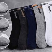 kit 12 pares meias algodão premium 36 ao 44 unissex cano longo sport esportiva 12 ou 6 pares - Multicolorido - Visão 7