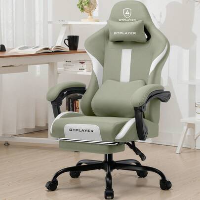 EXRACING Gaming Stuhl, Gamer Stuhl, Atmungsaktiver Bürostuhl aus Hochwertigem Stoff, Ergonomischer PC-Stuhl, Verstellbarer und Drehbarer Schreibtischstuhl 150KG