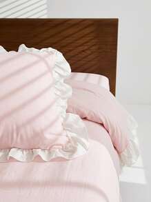 Veyra Day 2/3 Pcs Princess Style Bedding Set 100% Polyester 3D Cut Flower Ruffle Duvet Cover No Insert All Season Modern Ruffled Duvet Cover With 1/2 Pillowcases - Multicolor - View 9