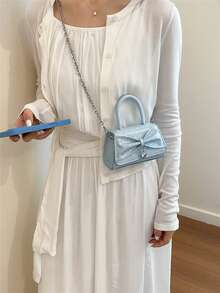 Un bolso bandolera de diseño elegante, exquisito y clásico para mujer, modelo 2026 - Azul - Ver 5