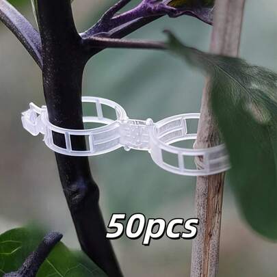 50pcs Plant Support Clips, Large Thickened Reinforced Durable Heavy Duty Plant Clips, Reusable Garden Mesh Clips