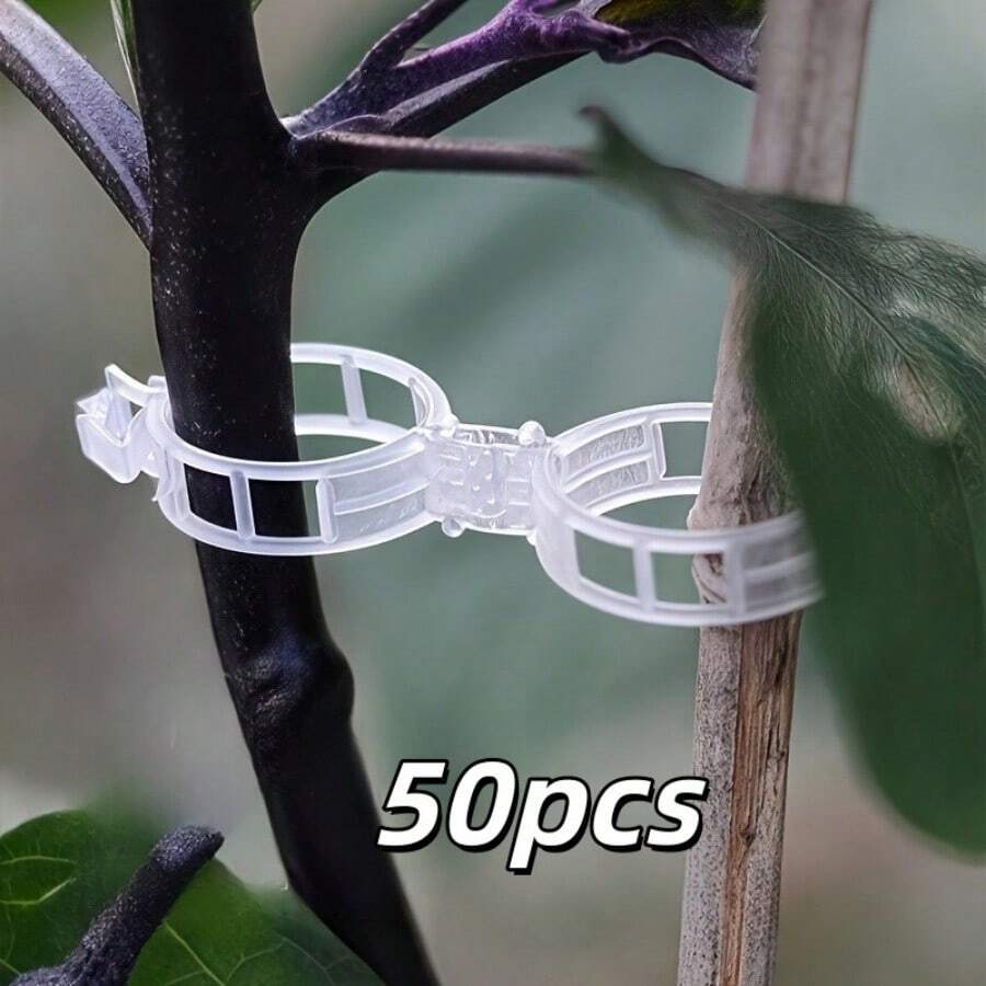 50pcs Plant Support Clips, Large Thickened Reinforced Durable Heavy Duty Plant Clips, Reusable Garden Mesh Clips - A - View 1