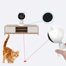 Interactive Laser Chase Cat Toy - 1200mAh USB Rechargeable, Handheld Or Desktop Placement, Auto-Switching Timer, Endless Fun - White - View 5