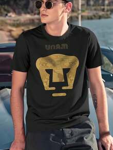 camiseta con logo dorado vintage para mi marido - Negro - Ver 2