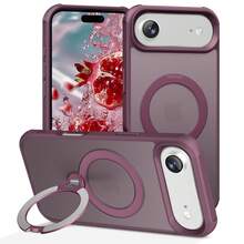 Funda para teléfono: Compatible con iPhone 17 Pro Max Air / 15 / 14 / 16 Plus; admite fijación magnética y cuenta con un diseño antideslizante y semitransparente. - Rojo - Ver 1
