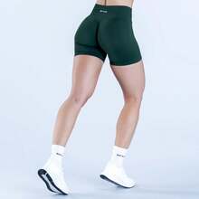 Women's Impact Zip-Up Fitness Crop Top, Long Sleeve Sports Crop Top, Seamless Gym Running Tops, Quick-Dry Workout Shirt For Pilates And Yoga, 2026 - 松綠色短褲 - 查看 1
