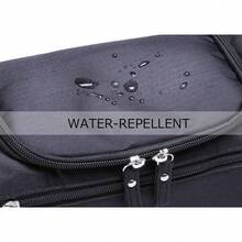 Lumbor37 Bolsa de Aseo de Viaje Colgante Organizador y Baño Dopp Higiene Kit con Gancho para Accesorios de Viaje Artículos de Tocador Baño, Afeitado y Maquillaje para Hombres y Mujeres - 1-Negro oscuro - Ver 5