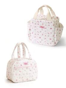 Bolsa de almuerzo aislada con lunares retro de moda, bolsa térmica elegante y minimalista a prueba de fugas, bolsa enfriadora aislada reutilizable de gran capacidad, adecuada para trabajo, escuela, picnic y viajes a parques temáticos, regalo de vuelta a la escuela en otoño, regalo de Navidad, regalo del Día de San Valentín - Multicolor - Ver 15