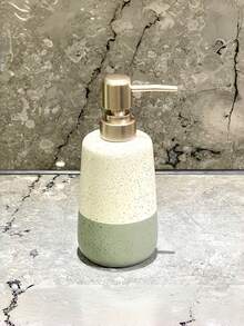 1pc Modern Minimalist Ceramic Soap Dispenser & Toothbrush Holder | Freestanding Non-Slip Design, Ideal For Bathroom Storage And Organization - Multicolor - View 9