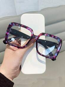 1 Pair Square Frame Fashion Casual Women's Non-Prescription Glasses - Multicolor - View 2