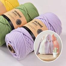 Tali Katun Kepang Tebal 5mm/50m, Tali Katun Warna Serbaguna, Cocok Untuk Merajut DIY, Sulaman, dan Dekorasi Pesta Liburan - MultiWarna - View 2