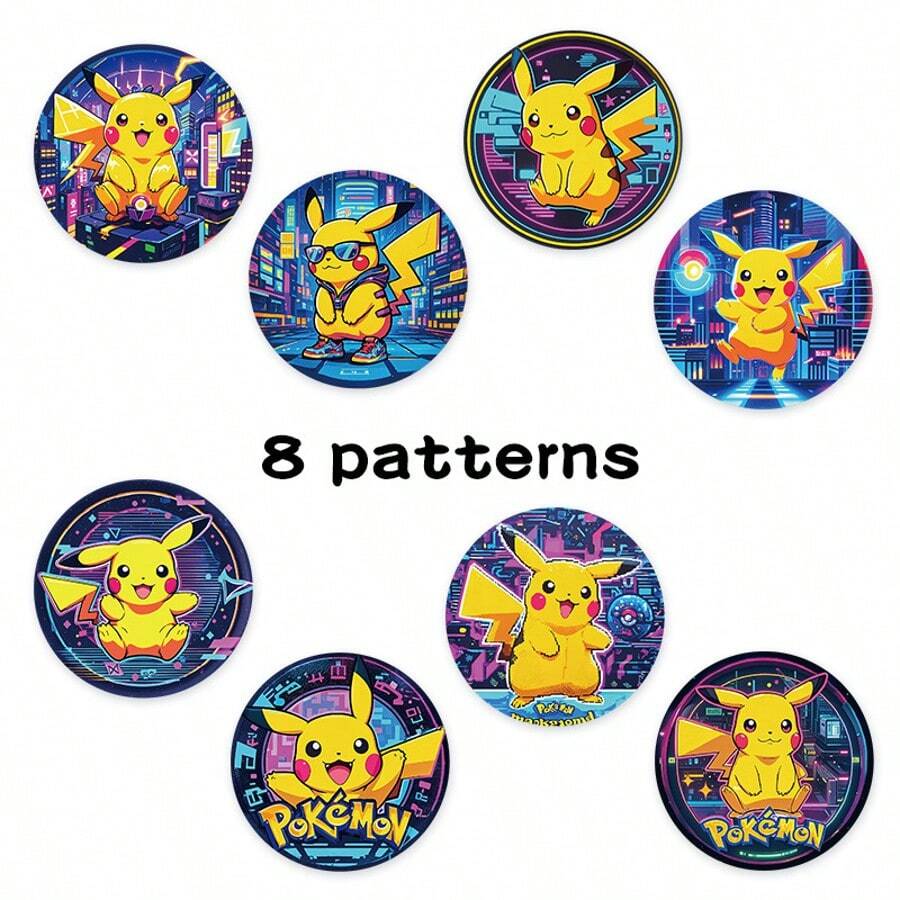 Hasbro 500pcs Roll Round Stickers, Cyber Neon City Round Label Stickers, Gift Sealing & Journal Decoration, Suitable For Holiday Party And Birthday Gifts - Multicolor - View 1
